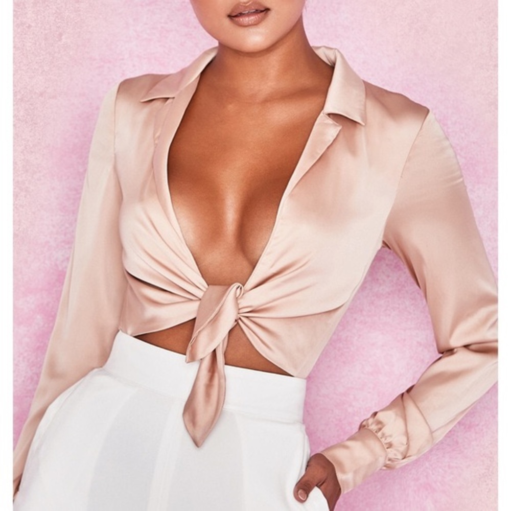 House of CB satin bodysuit